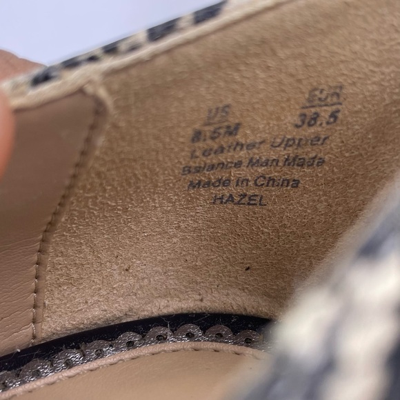 SAM EDELMAN leather pointed toe animal print pump heels Size 8.5 - Picture 7 of 11